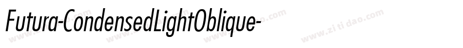 Futura-CondensedLightOblique字体转换