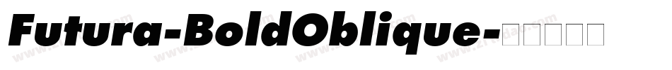 Futura-BoldOblique字体转换