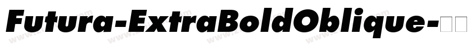Futura-ExtraBoldOblique字体转换