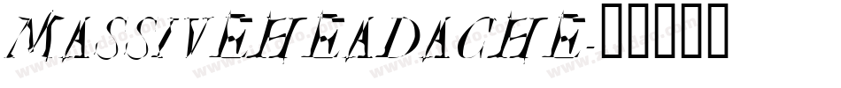 MASSIVEHEADACHE字体转换