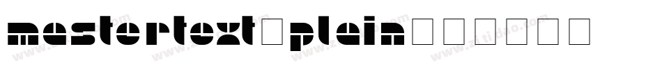 Mastertext-Plain字体转换