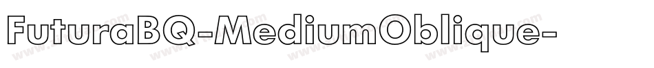 FuturaBQ-MediumOblique字体转换