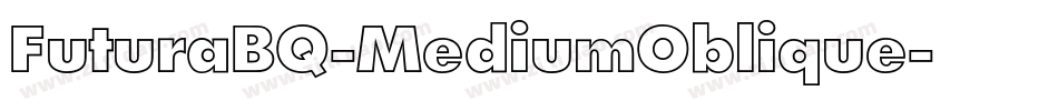 FuturaBQ-MediumOblique字体转换