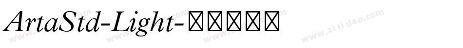 ArtaStd-Light字体转换