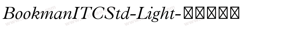 BookmanITCStd-Light字体转换