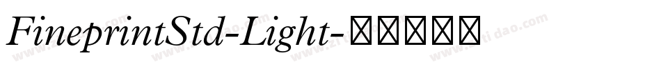 FineprintStd-Light字体转换