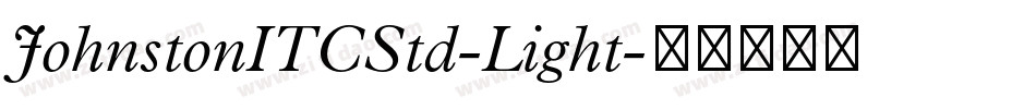 JohnstonITCStd-Light字体转换