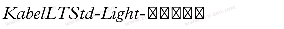 KabelLTStd-Light字体转换