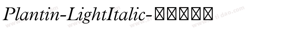 Plantin-LightItalic字体转换