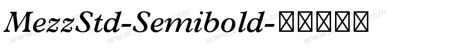 MezzStd-Semibold字体转换