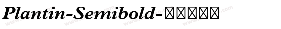Plantin-Semibold字体转换