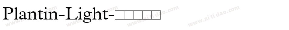 Plantin-Light字体转换