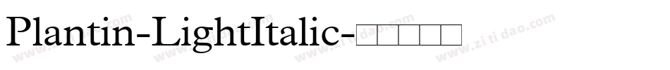 Plantin-LightItalic字体转换