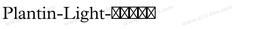 Plantin-Light字体转换