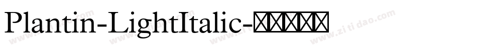 Plantin-LightItalic字体转换