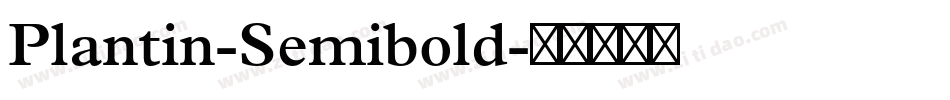 Plantin-Semibold字体转换