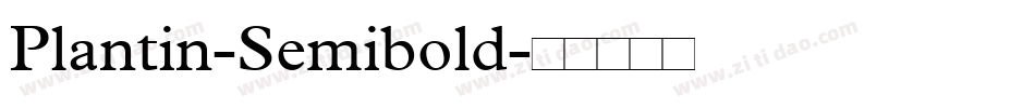 Plantin-Semibold字体转换