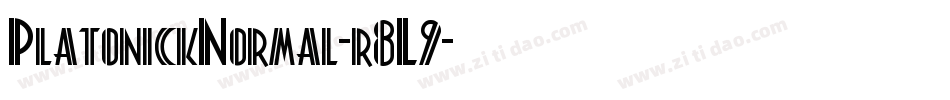 PlatonickNormal-r8L9字体转换