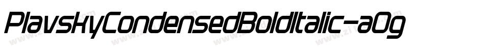PlavskyCondensedBoldItalic-aOgg字体转换