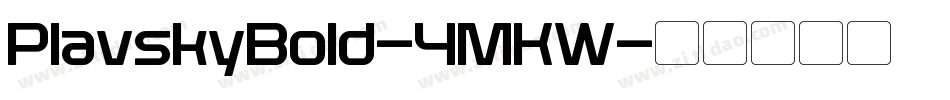 PlavskyBold-4MKW字体转换