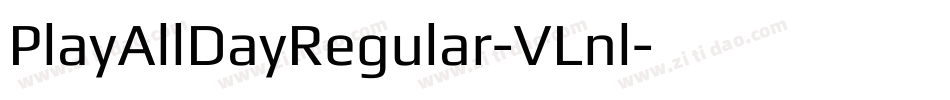 PlayAllDayRegular-VLnl字体转换