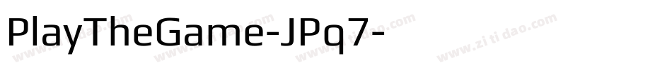 PlayTheGame-JPq7字体转换
