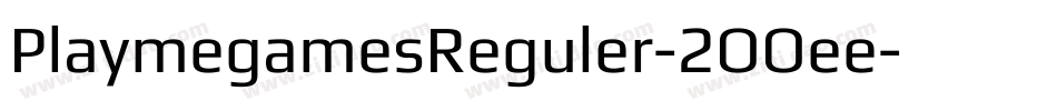 PlaymegamesReguler-2OOee字体转换