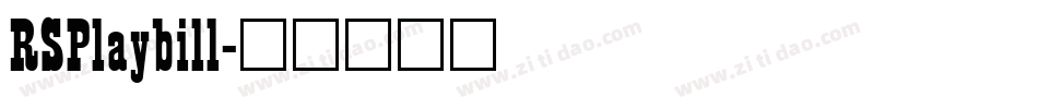 RSPlaybill字体转换