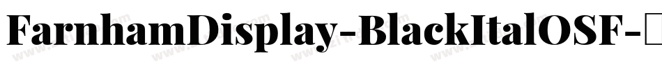 FarnhamDisplay-BlackItalOSF字体转换