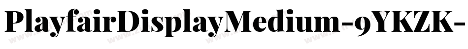 PlayfairDisplayMedium-9YKZK字体转换