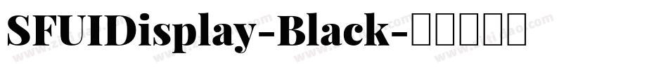 SFUIDisplay-Black字体转换