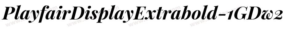 PlayfairDisplayExtrabold-1GDw2字体转换