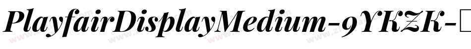 PlayfairDisplayMedium-9YKZK字体转换