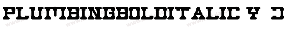 PlumbingBoldItalic-Y7J4字体转换
