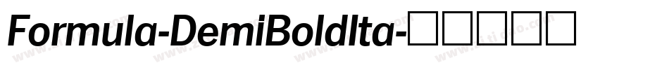 Formula-DemiBoldIta字体转换