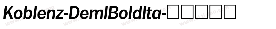 Koblenz-DemiBoldIta字体转换