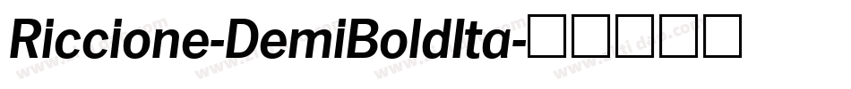 Riccione-DemiBoldIta字体转换