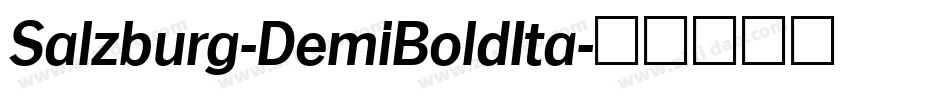 Salzburg-DemiBoldIta字体转换