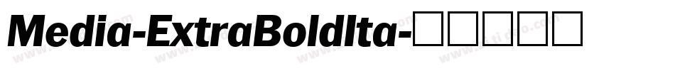 Media-ExtraBoldIta字体转换