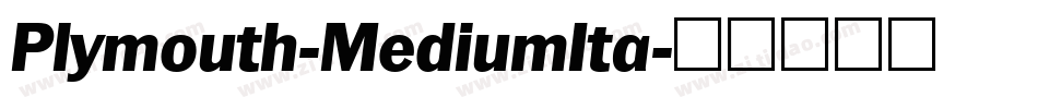 Plymouth-MediumIta字体转换