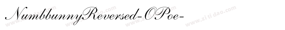NumbbunnyReversed-OPoe字体转换