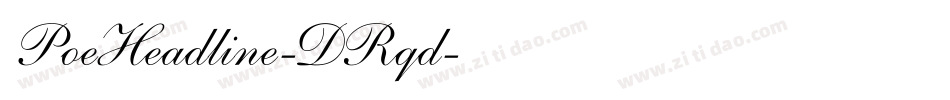 PoeHeadline-DRqd字体转换