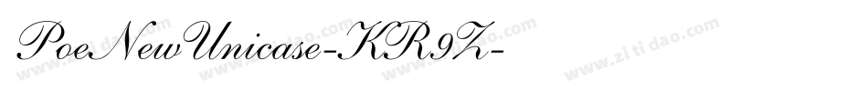 PoeNewUnicase-KR9Z字体转换