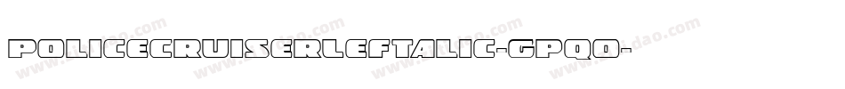 PoliceCruiserLeftalic-GpqO字体转换