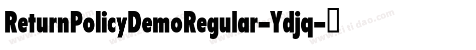 ReturnPolicyDemoRegular-Ydjq字体转换