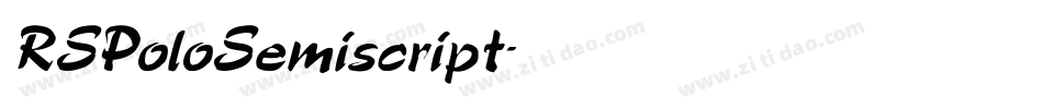 RSPoloSemiscript字体转换