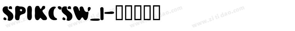 SPIKCSW_1字体转换