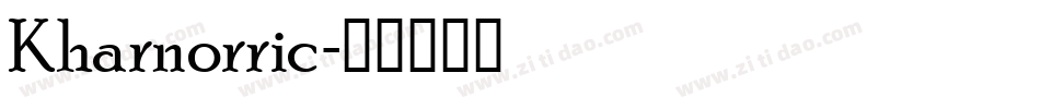 Kharnorric字体转换