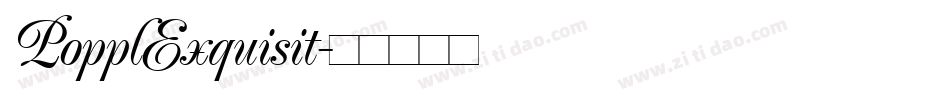 PopplExquisit字体转换