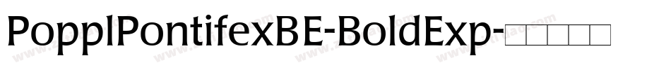 PopplPontifexBE-BoldExp字体转换